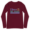 I Love My Wife Long Sleeve T-Shirt (Blue)