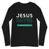 Jesus Saves Long Sleeve T-Shirt (Turquoise)