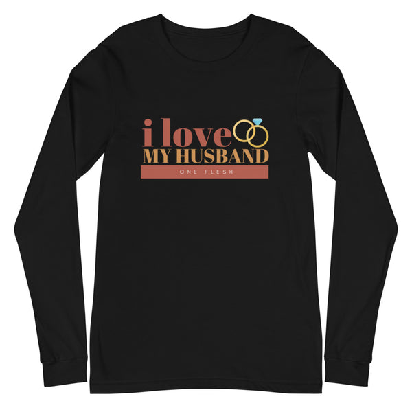 I Love My Husband Long Sleeve T-Shirt (Rust)