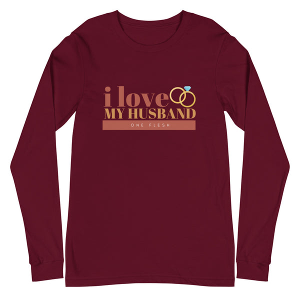 I Love My Husband Long Sleeve T-Shirt (Rust)