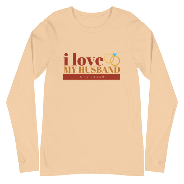 I Love My Husband Long Sleeve T-Shirt (Rust)