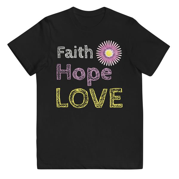 Girls Faith Hope Love T-Shirt