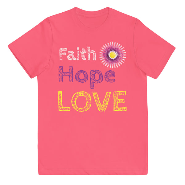 Girls Faith Hope Love T-Shirt