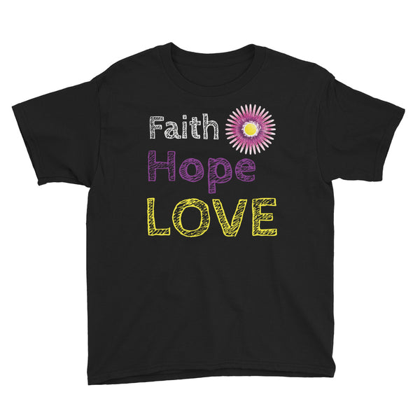 Girls Faith Hope Love T-Shirt